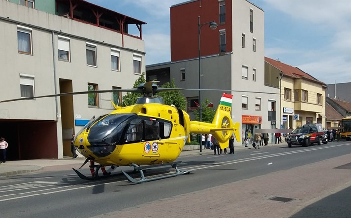 Ismét mentőhelikopter érkezett Dorogra - FRISSÍTVE