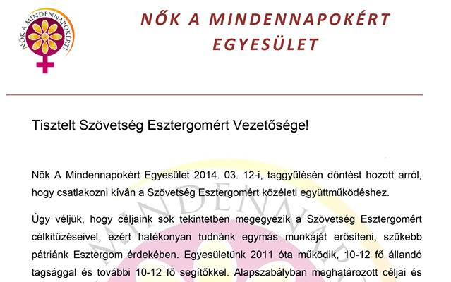 Nőkkel bővülhet a Szövetség Esztergomért