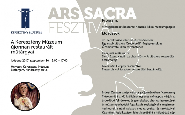 Ars Sacra Fesztivál és Nyílt nap a Keresztény Múzeumban