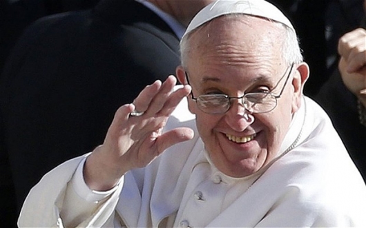 Ferenc pápa, esztergomi zarándokok, köszöntés,