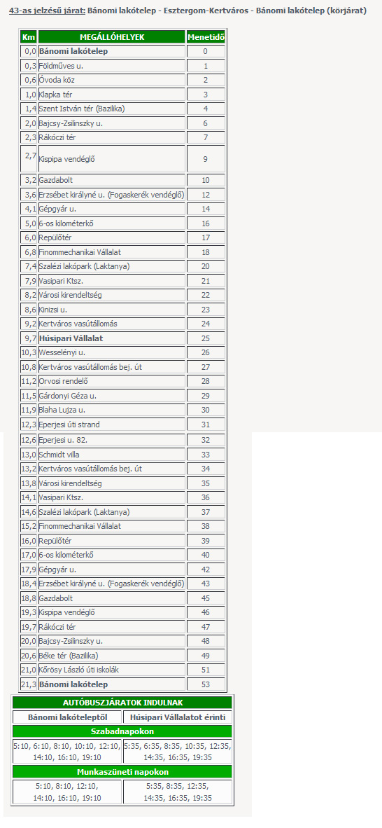 Új helyijárat menetrend Esztergomban június elsejétől