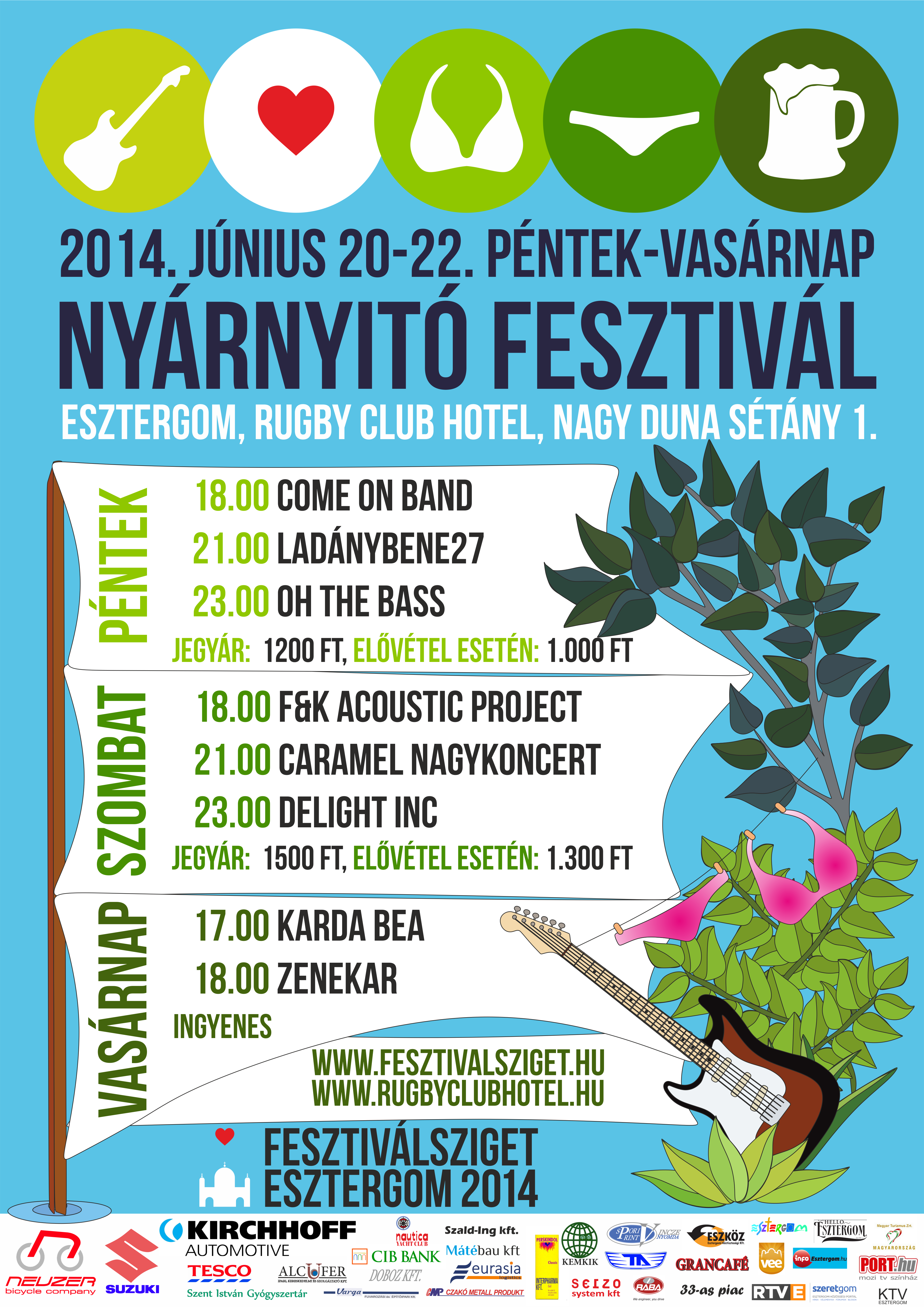 Ladánybene, Caramel, Karda Bea - Nyárnyitó Fesztivál Esztergomban 2014 – 
