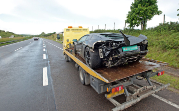 Így tört össze Dzsudzsák Balázs Lamborghinije vasárnap 