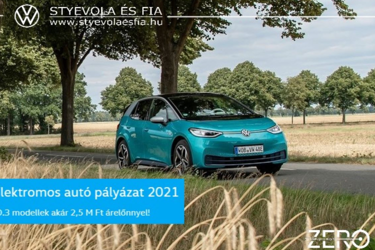 Újra van támogatás elektromos autó vásárlásra! Vásároljon most elektromos autót a Styevola és Fia Kft-nél! 