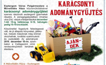 Karácsonyi adománygyűjtés indult Esztergomban