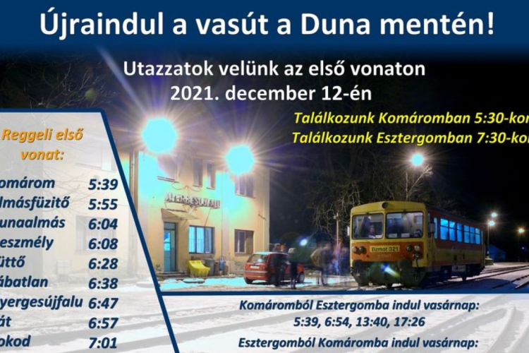 Újraindul a vasút a Duna mentén