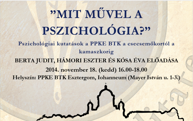 Mit művel a pszichológia? – előadás Esztergomban