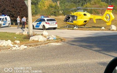 Mentőhelikopter a Tesconál!