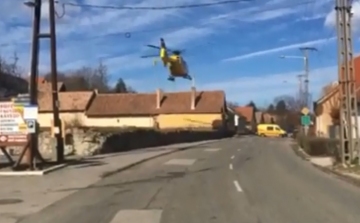 Mentőhelikopter érkezett Dömösre - VIDEÓ