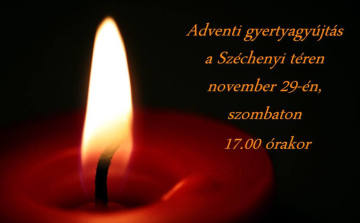 Adventi gyertyagyújtás a Széchenyi téren