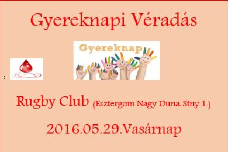 Gyereknapi véradás Esztergomban