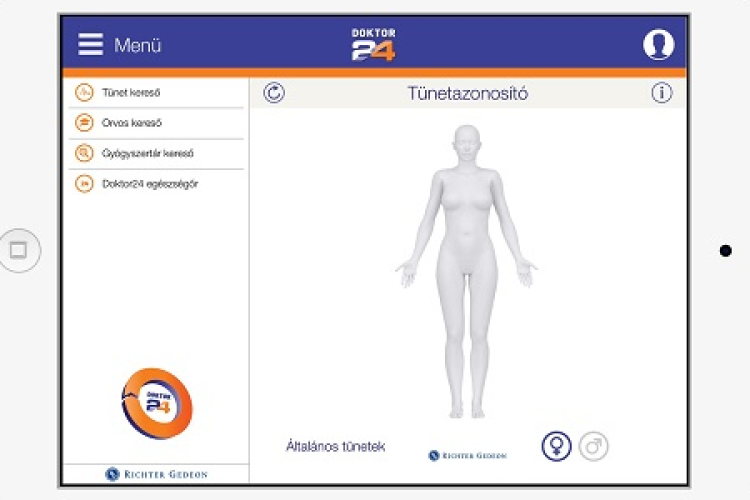 Interaktív tünetkereső és szakorvosi adatbázis okostelefonon