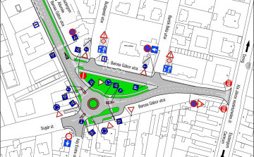 Így fog kinézni az új esztergomi körforgalom – LÁTVÁNYTERV