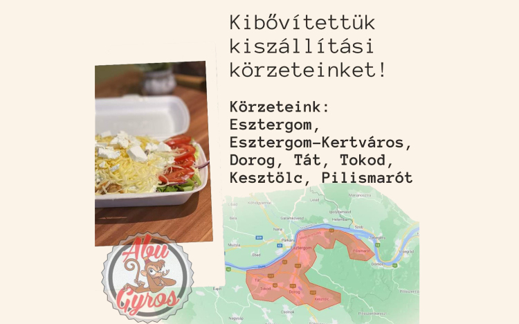 Már kibővített körzetben szállít finom ételeket az Abu Gyros!