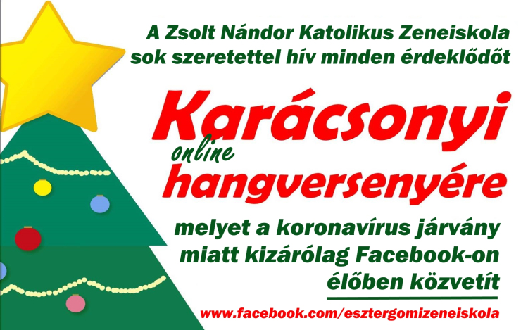 Online Karácsonyi koncertet ad a zeneiskola