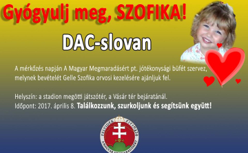 Segítség egy felvidéki magyar gyermeknek - gyűjtés a holnapi DAC meccs előtt