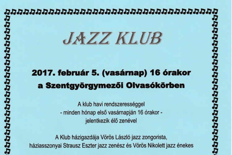 Jazz Klub indul az Olvasókörben