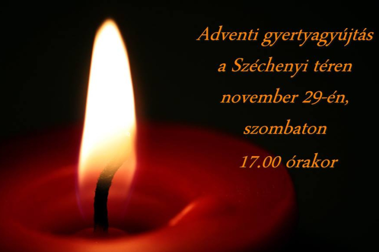 Adventi gyertyagyújtás a Széchenyi téren