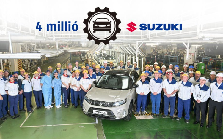 Legördült a gyártósorról a 4 milliomodik esztergomi Suzuki