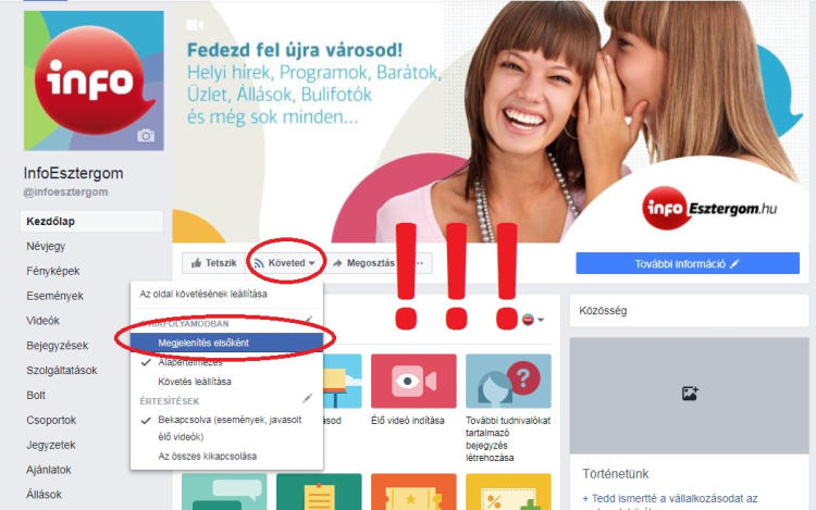 Kövess a Facebookon elsőként! Figyelem módosítás a közösségi oldalon!