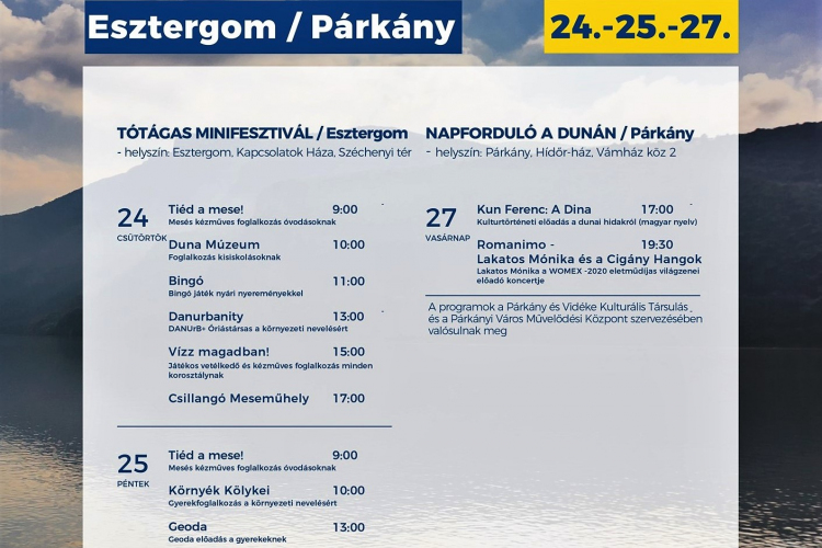 Tótágas fesztivál Esztergomban,  Napforduló a Dunán Párkányban