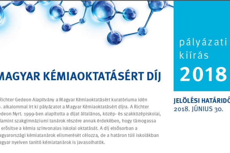 Idén is keresi a Richter a legjobb kémiatanárokat! – Pályázat