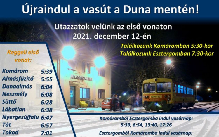 Újraindul a vasút a Duna mentén