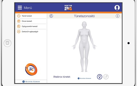 Interaktív tünetkereső és szakorvosi adatbázis okostelefonon