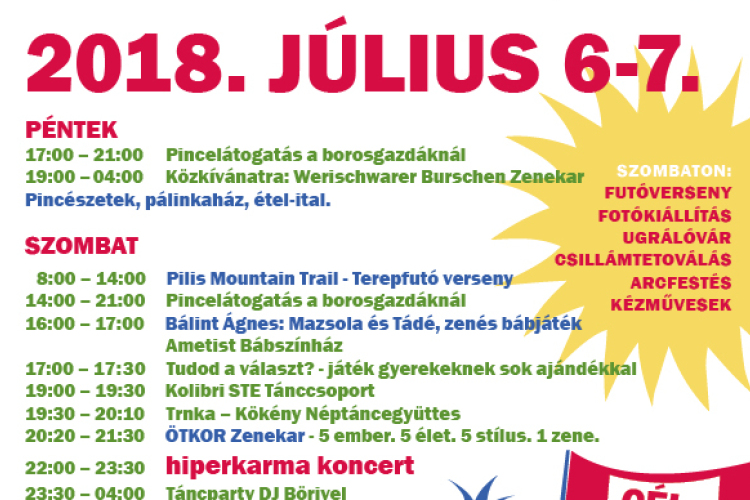 Sztárzenekar és rengeteg program az idei Pipi Fesztiválon