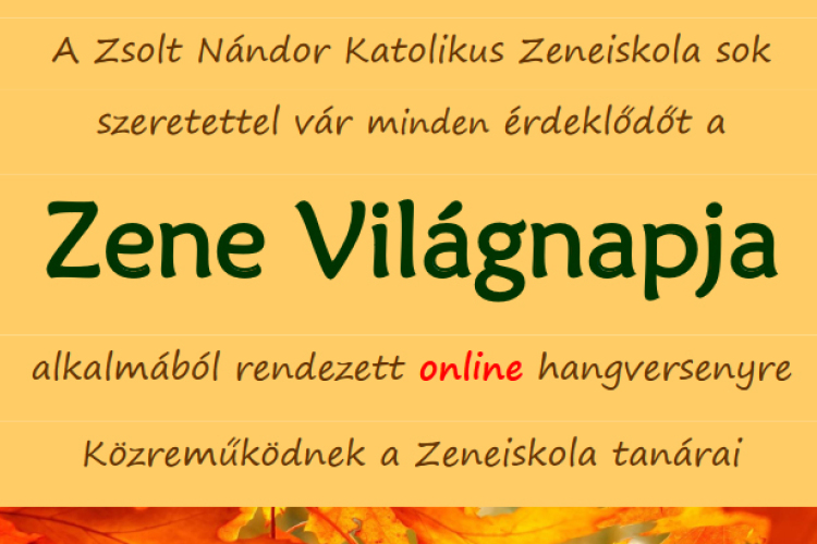 Online zeneiskolás koncert a Zene világnapján
