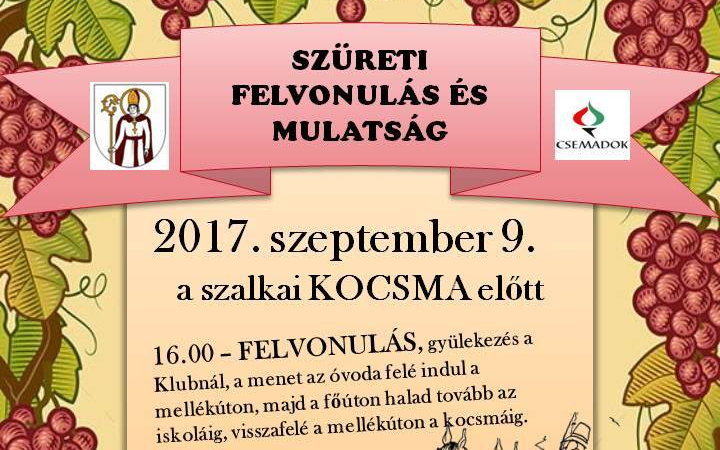 Szüreti felvonulás és mulatság Szalkán