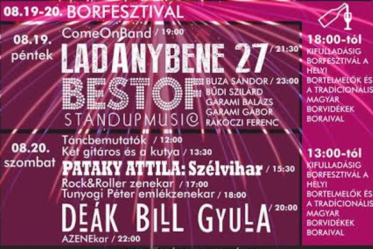 Ladánybene27, Deák Bill Gyula és további szuper koncertek hétvégén ismét Esztergomban