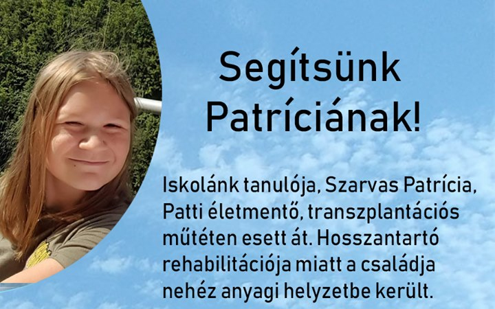 Segítsünk Patríciának a gyógyulásban!