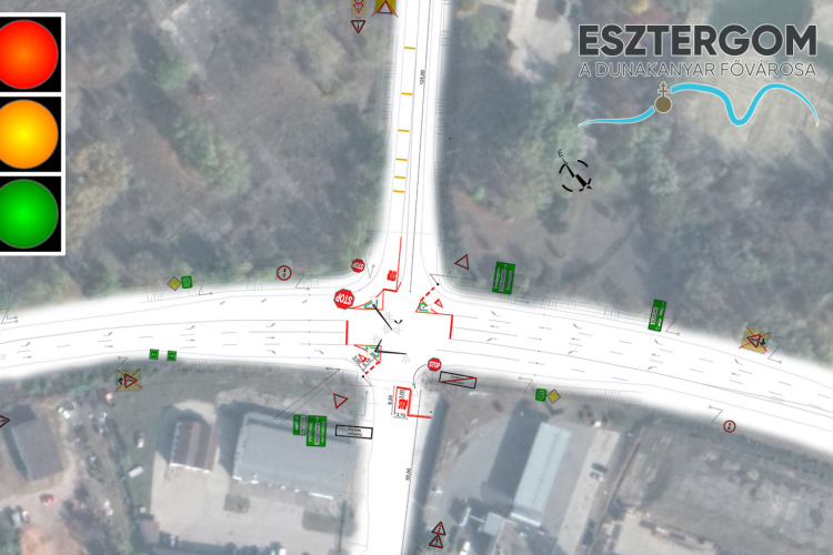 Április 12-én megkezdődik  Esztergom-Kertváros határában, az OMV kút előtt lévő  útkereszteződés biztonságosabbá tétele