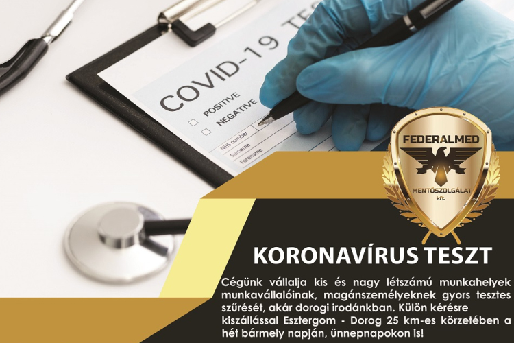 COVID-19 szűrés Esztergom-Dorog térségében!