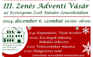 Zenés adventi vásár a zeneiskolában